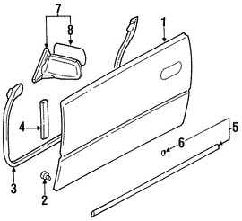 Foto de Cristal de espejo de la puerta Original para Subaru Impreza 1997 Subaru Forester 1998 1999 2000 Marca SUBARU Nmero de Parte 91039AC080