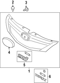 Foto de Emblema de la rejilla / parrilla Original para Subaru Impreza 2008 2009 2010 Marca SUBARU Nmero de Parte 93013FG010