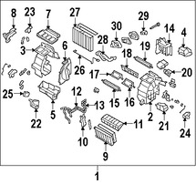 Foto de Recipiente del nucleo del evaporador del aire acon Original para Subaru Impreza Subaru Forester Marca SUBARU Nmero de Parte 72126FG070