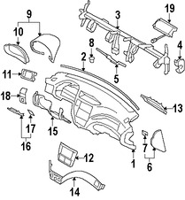 Foto de Cobertura Panel de Instrumentos Original para Subaru Impreza Marca SUBARU Nmero de Parte 66065SC020