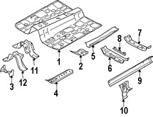 Foto de Travesano Plataforma de Piso Original para Subaru Impreza 2008 Marca SUBARU Nmero de Parte 52140FG0709P