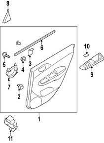 Foto de Bisel de Switch de Vidrio Electrico Original para Subaru Impreza 2008 2009 2010 Subaru Forester 2009 2010 2011 Marca SUBARU Nmero de Parte 94266FG510