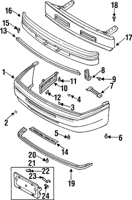 Foto de Tornillo de cubierta de parachoques Original para Subaru SVX Subaru Legacy Subaru Outback Marca SUBARU Nmero de Parte 047406127