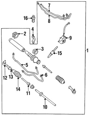 Foto de Pion Cremallera, unidad completa Original para Subaru SVX 1992 1993 1994 Marca SUBARU Nmero de Parte 34110PA010