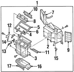 Foto de Radiador del calentador Original para Subaru Forester Subaru Impreza Marca SUBARU Nmero de Parte 72130FA022