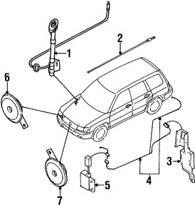 Foto de Mstil de Antena de Radio Original para Subaru Forester 1998 1999 2000 2001 2002 Marca SUBARU Nmero de Parte 86322FC000