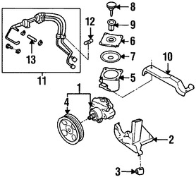 Foto de Deposito Liquido Hidraulico Direccion Asistida Original para Subaru Forester 1999 2000 2001 2002 Marca SUBARU Nmero de Parte 34441FC000