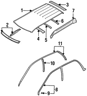 Foto de Panel de Techo Original para Subaru Forester 1998 1999 2000 2001 2002 Marca SUBARU Nmero de Parte 53601FC001