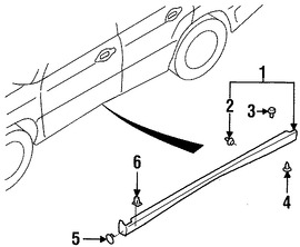 Foto de Enganche del protector de Guardafangos  Original para Subaru Marca SUBARU Nmero de Parte 59122FA010