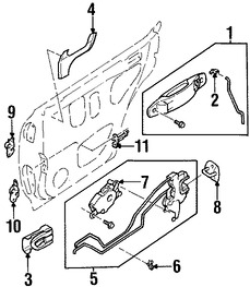 Foto de Manija exterior de puerta Original para Subaru Forester 1998 Marca SUBARU Nmero de Parte 63410FC010NN