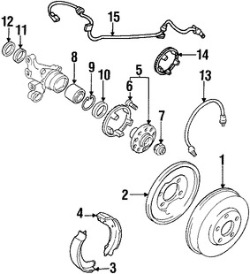 Foto de Zapata de Freno Original para Subaru Forester 1998 1999 2000 2001 2002 Marca SUBARU Nmero de Parte 26257AA040