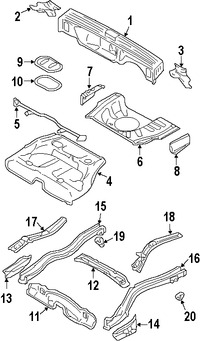 Foto de Bandeja de Piso Original para Subaru Forester 1998 Marca SUBARU Nmero de Parte 52120FC200