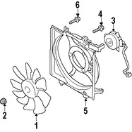 Foto de Cubierta de ventilador de enfriamiento del motor Original para Subaru Forester Subaru Impreza Subaru XV Crosstrek Subaru Crosstrek Subaru WRX STI Marca SUBARU Parte #45122FG003