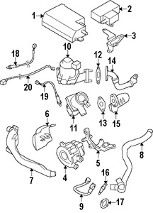 Foto de Manguera de Bomba de Aire Original para Subaru Forester Subaru Impreza Marca SUBARU Nmero de Parte 14865AA030