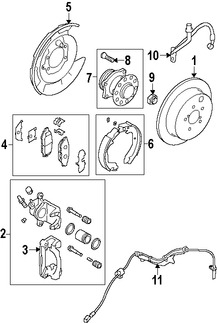 Foto de Cubierta de Polvo de Frenos Original para Subaru Forester Subaru Impreza Marca SUBARU Nmero de Parte 26704FG000