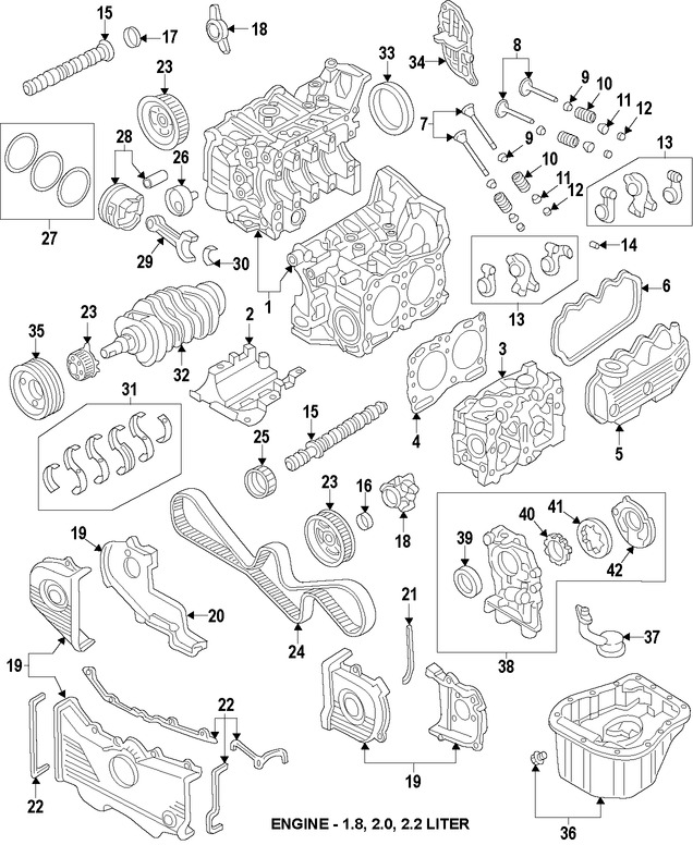 Foto de Sello del rbol de levas Original para Subaru Impreza Subaru Baja Subaru Forester Subaru Outback Subaru Legacy Marca SUBARU Nmero de Parte 806732160