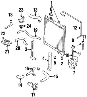 Foto de Brida de Drenaje de Refrigerante de Motor Original para Suzuki X-90 1998 1996 1997 Suzuki Vitara 1999 2000 2001 Marca SUZUKI Nmero de Parte 1757057B00