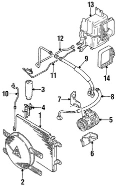 Foto de Motor de Ventilador de Condensador Aire Acondicionado Original para Suzuki Sidekick Suzuki Samurai Marca SUZUKI Nmero de Parte 9532057B51