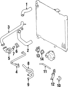 Foto de Manguera Bypass de refrigerante Original para Suzuki Sidekick Suzuki Vitara Marca SUZUKI Nmero de Parte 1759077EA1