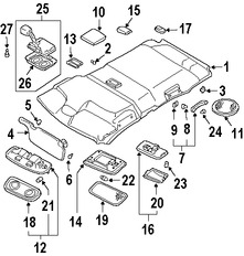 Foto de Luz de mapa Original para Suzuki Grand Vitara Suzuki Aerio Suzuki XL-7 Marca SUZUKI Nmero de Parte 3623065D016GS