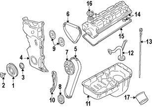 Foto de Tapa de Valvula del Motor Original para Suzuki Vitara Suzuki Aerio Suzuki Sidekick Suzuki Esteem Marca SUZUKI Nmero de Parte 1117059J01