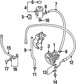 Foto de Polea de Bomba de Direccin Original para Suzuki Vitara Suzuki X-90 Suzuki Esteem Marca SUZUKI Nmero de Parte 4911156B30