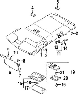 Foto de Luz de techo Original para Suzuki Vitara 1999 2000 2001 2002 2003 2004 Marca SUZUKI Nmero de Parte 3622067D006GS