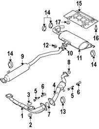 Foto de Sujetador Sistema de Escape Original para Suzuki Grand Vitara Marca SUZUKI Nmero de Parte 1428165J01