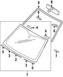 Foto de Parabrisas de Cristal Original para Suzuki Grand Vitara Marca SUZUKI Nmero de Parte 8451065J035PK