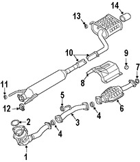 Foto de Tubo de Escape Intermedio Original para Suzuki Aerio 2004 2005 2006 2007 Marca SUZUKI Nmero de Parte 1422054G41