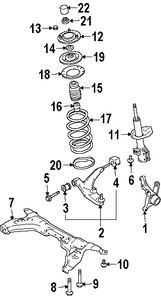 Foto de Soporte / Compacto del motor Original para Suzuki Aerio 2002 2003 2004 2005 2006 2007 Marca SUZUKI Nmero de Parte 4581054G02