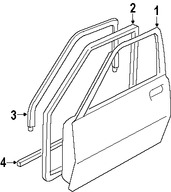 Foto de Sello de la puerta Original para Suzuki Aerio 2002 2003 2004 2005 2006 2007 Marca SUZUKI Nmero de Parte 7629254G01