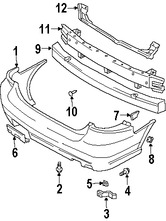 Foto de Barra de impacto de parachoque Original para Suzuki Aerio 2004 2005 2006 2007 Marca SUZUKI Nmero de Parte 6555055G20