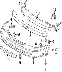 Foto de Absorbedor de impacto de gomaespuma del parachoque Original para Suzuki Verona 2004 2005 2006 Marca SUZUKI Nmero de Parte 7176186Z00