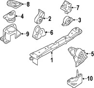 Foto de Soporte de Montura del motor Original para Suzuki Verona 2004 2005 2006 Marca SUZUKI Nmero de Parte 1176086Z00