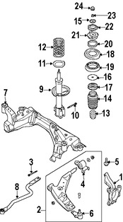 Foto de Aislante de Muelle Original para Suzuki Verona 2004 2005 2006 Marca SUZUKI Nmero de Parte 4121286Z00