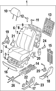 Foto de Asiento Original para Suzuki Verona 2004 Marca SUZUKI Nmero de Parte 8500186Z01