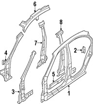 Foto de Refuerzo de Pilar A de Carroceria Original para Suzuki Verona 2004 2005 2006 Marca SUZUKI Nmero de Parte 6412086Z00