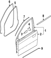 Foto de Sello de la puerta Original para Suzuki Verona 2004 2005 2006 Marca SUZUKI Nmero de Parte 8465286Z00