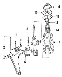 Foto de Puntal de suspensin Original para Suzuki Swift 1989 1990 1991 1993 Marca SUZUKI Nmero de Parte 4160260B61