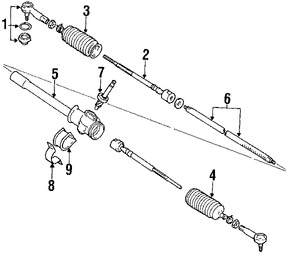 Foto de Buje de Montaje de Pin y Cremallera Original para Suzuki Swift 1989 1990 1991 1992 1993 1994 Marca SUZUKI Nmero de Parte 4852560B00