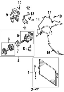 Foto de Manguera de Refrigerante Aire Acondicionado Original para Suzuki Forenza Suzuki Reno Marca SUZUKI Nmero de Parte 9573185Z00