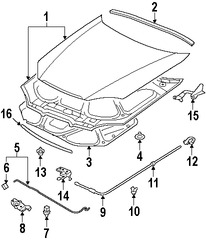 Foto de Panel de Cap Original para Suzuki Forenza 2006 2007 2008 Marca SUZUKI Nmero de Parte 5730085Z21