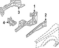 Foto de Protector del Guardafangos Original para Suzuki Forenza Suzuki Reno Marca SUZUKI Nmero de Parte 5830085Z10