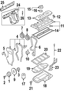 Foto de Cubierta de Correa del Tiempo Original para Suzuki Forenza Suzuki Reno Marca SUZUKI Nmero de Parte 1139085Z02