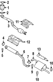 Foto de Empacadura del Conector del Tubo de Escape Original para Suzuki Forenza Suzuki Reno Marca SUZUKI Nmero de Parte 1418385Z00