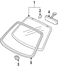 Foto de Espejo retrovisor interior Original para Suzuki Forenza Suzuki Reno Marca SUZUKI Nmero de Parte 8470385Z00