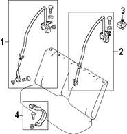 Foto de Receptaculo del Cinturon de Seguridad Original para Suzuki Forenza Suzuki Reno Marca SUZUKI Nmero de Parte 8495285Z01