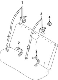 Foto de Receptaculo del Cinturon de Seguridad Original para Suzuki Forenza 2004 2005 2006 2007 Marca SUZUKI Nmero de Parte 8495185Z01