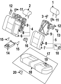 Foto de Guia de Reposacabezas Original para Suzuki Forenza Suzuki Reno Marca SUZUKI Nmero de Parte 8534185Z10